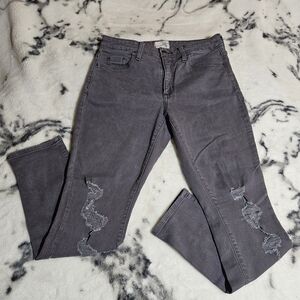 Universal Thread Midrise Gray Distressed Skinny Jeans